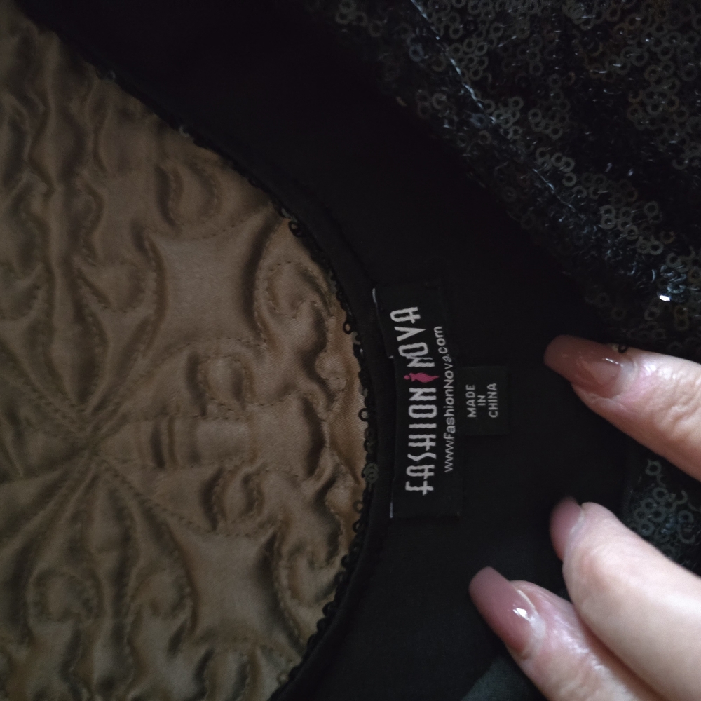 Fashion Nova Black Sequin Dress - Picture 8 of 8